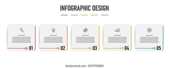 Infographic design template with 4 options or steps Can be used for workflow layout, diagram, banner, web design. Vector illustration
