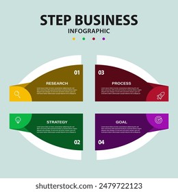Infographic design template with 4 options or steps can be used for workflow diagram, info chart, web design. vector illustration.	