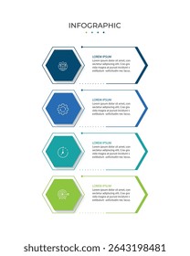 Infographic design template with 4 options, steps or processes. Can be used for workflow layout, diagram, annual report, web design