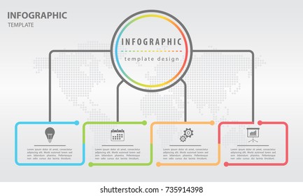 Infographic design template with 4 options.