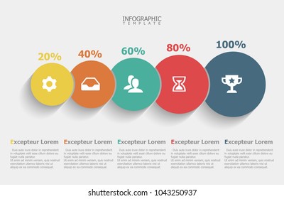 Infographic design template, 5 Step to success