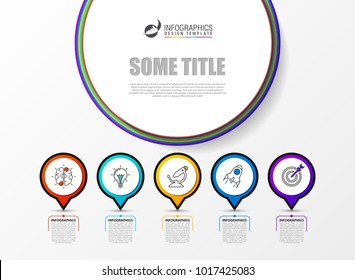 Infographic design template with 5 steps. Vector illustration
