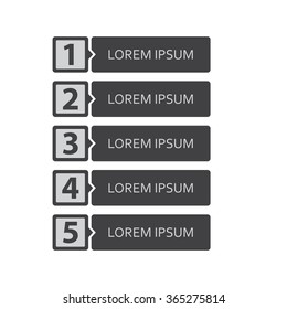 Infographic design template. 5 steps. Vector illustration.