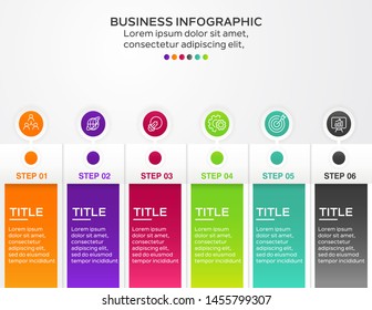 Infographic design template. Abstract elements of graph, diagram with steps, options, parts or processes. Vector illustration.