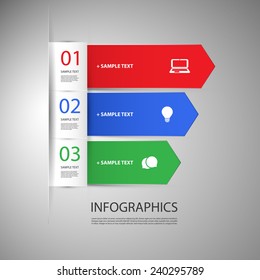 Plantilla de diseño infográfico con flechas