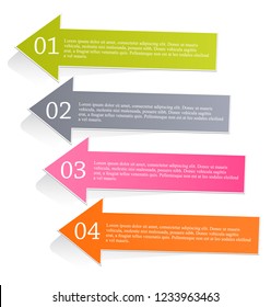 Infographic design template. Banner tabs for flyer presenation brochure book education business. Vector illustration.
