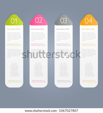 Infographic design template. Banner tabs for flyer presenation brochure book education business. Vector illustration.