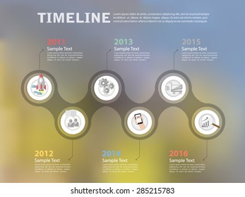 Infographic design template with blur background, can be used for workflow layout, diagram, number options, web design. Business concept. vector eps10