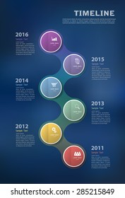 Infographic design template with blur background, can be used for workflow layout, diagram, number options, web design. Business concept. vector eps10