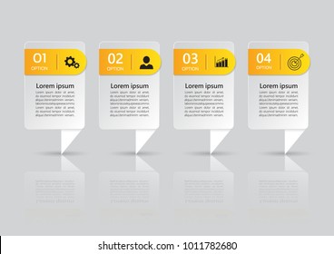 Infographic design template, Business concept with 4 steps or options, can be used for workflow layout, diagram, annual report, web design. Creative banner,