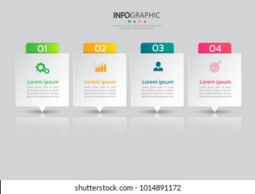 Infographic design template, Business concept with 4 steps or options, can be used for workflow layout, diagram, annual report, web design. Creative banner,label vector