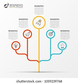 Infographic design template. Business concept with tree. Vector illustration