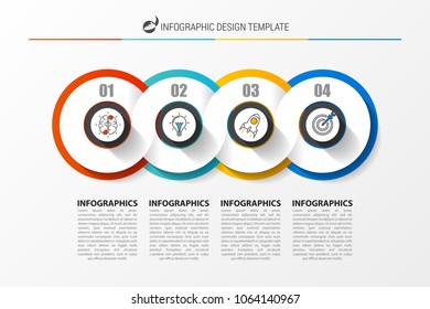 Infographic design template. Business concept with 4 steps. Vector illustration