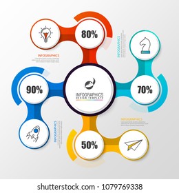 Infographic design template. Business concept with 4 steps. Can be used for workflow layout, diagram, banner, webdesign. Vector illustration