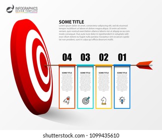 Infographic design template. Business concept with 4 steps. Can be used for workflow layout, diagram, banner, webdesign. Vector illustration