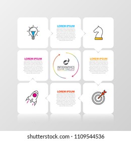 Infographic design template. Business concept with 4 steps. Can be used for workflow layout, diagram, banner, webdesign. Vector illustration