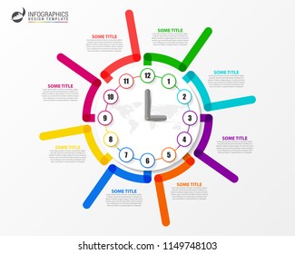 Infographic design template. Business concept with 8 steps. Can be used for workflow layout, diagram, banner, webdesign. Vector illustration