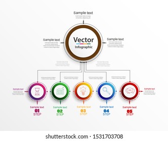 Infographic design template. Business concept with options and 5 steps . For content, diagram, flowchart,steps, parts,timeline infographics, workflow layout,chart,illustration. Vector eps 10