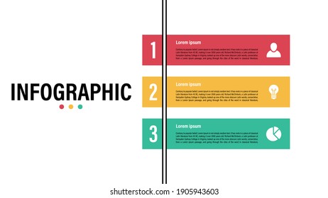Infographic design template with business concept vector illustration with 3 steps or options or processes represent work flow or diagram