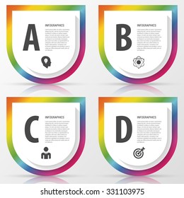 Infographic design template. Business concept with 4 options, parts. Vector illustration