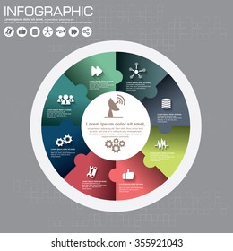 Infographic design template and business concept with 8 options, parts, steps or processes. Can be used for workflow layout, diagram, number options, web design.