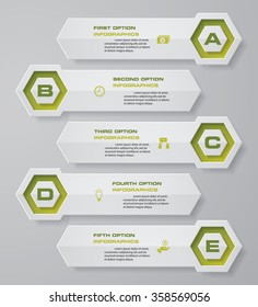 Infographic design template and business concept with 5 options. for your presentation. EPS10.