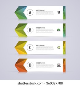 Infographic design template. Business concept with 4 options, parts. Vector illustration