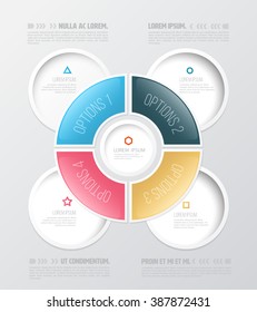 Infographic design template and Business concept with 4 options. Vector illustration.