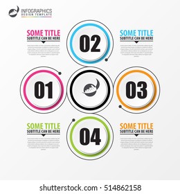 infographic design template. Business concept with 4 options. Vector illustration