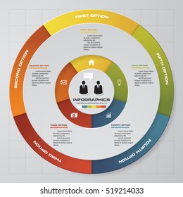 Infographic design template and business concept with 5 options. EPS10.
