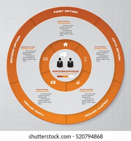 Infographic design template and business concept with 5 options. EPS10.