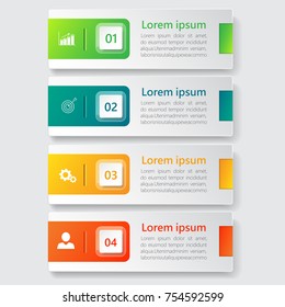 Infographic design template, Business concept with 4 steps or options, can be used for workflow layout, diagram, annual report, web design. Creative banner,label vector.
