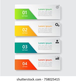 Infographic Design Template Business Concept 4 Stock Vector (Royalty ...