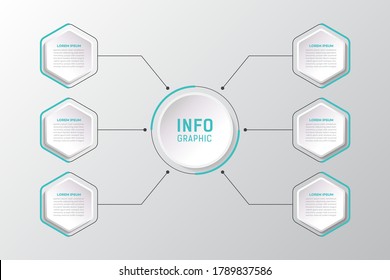 Infographic design template. Business data visualization. Process chart. Abstract elements of graph, diagram with steps, options, parts or processes. Vector business template for presentation