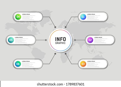 Infographic design template. Business data visualization. Process chart. Abstract elements of graph, diagram with steps, options, parts or processes. Vector business template for presentation