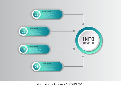 Infographic design template. Business data visualization. Process chart. Abstract elements of graph, diagram with steps, options, parts or processes. Vector business template for presentation