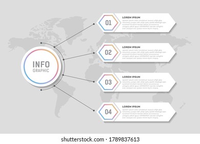 Infographic design template. Business data visualization. Process chart. Abstract elements of graph, diagram with steps, options, parts or processes. Vector business template for presentation