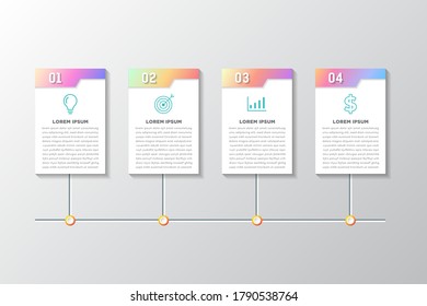 Infographic design template. Business data visualization. Process chart. Abstract elements of graph, diagram with steps, options, parts or processes. Vector business template for presentation