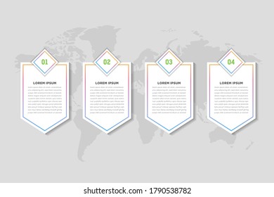 vector de plantilla de infografía de negocio de paso