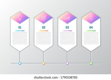 Infographic design template. Business data visualization. Process chart. Abstract elements of graph, diagram with steps, options, parts or processes. Vector business template for presentation