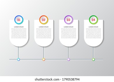Infographic design template. Business data visualization. Process chart. Abstract elements of graph, diagram with steps, options, parts or processes. Vector business template for presentation