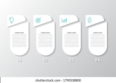 vector de plantilla de infografía de negocio de paso