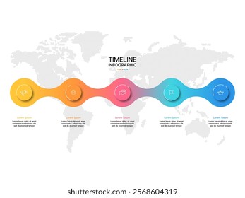 Infographic design template with business icons and 5 options or steps. Can be used for process, presentations, layout, banner,info graph.