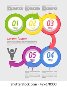 Infographic design template, business infographic and icons, vector infographic. Infographics stock can be used for workflow layout, diagram, number options, web design. Business concept 5 options.