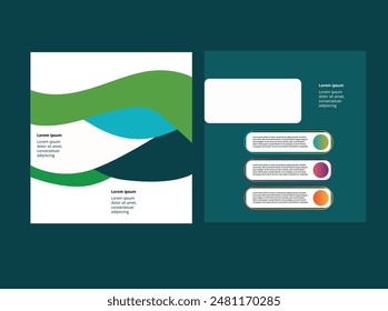 Infographic Design Template, Business presentation concept with 2 options, mission, business vision mission. Vector illustration MODE 5