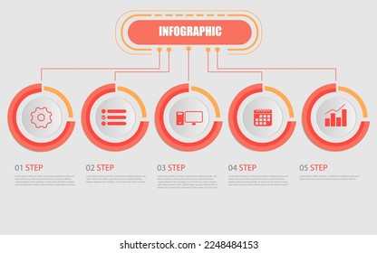 Infographic design template for business vector