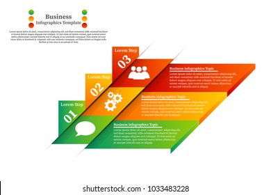 Infographic design template can be used for presentation, banner, graphic and diagram.Infographic business with 3 option, parts, step for process. Abstract template.