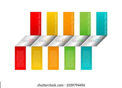 infographic design template can be use for presentation, banner, graphic and diagram.Infographic business with 3 option, parts, step for process.Vector business steps and process in 5 option 
