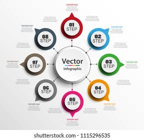 Infographic design template can be used for workflow layout, diagram, number options, web design. Infographic business concept with 8 options, parts, steps or processes. Vector eps 10