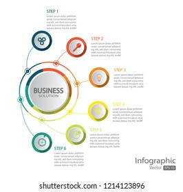 Infographic design template can be used for workflow layout, diagram, number options, web design.